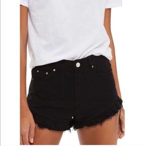 NWT Topshop Moto Kiri Ruffle Hem Shorts